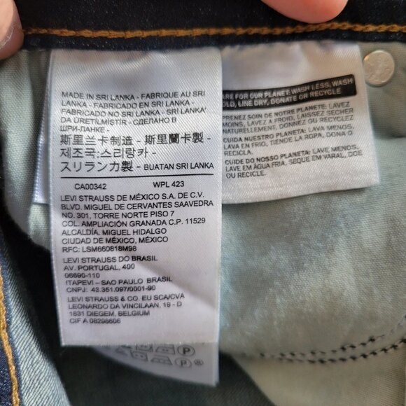Levi's 721 High Rise Skinny Blue Denim Jeans Pants Size 26 - Picture 15 of 16